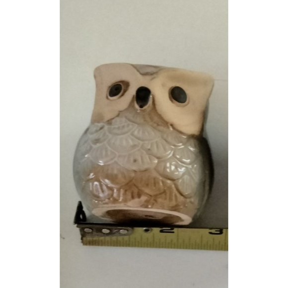 Ceramic Owls Flower Pot Planter Wildlife Forest Animal Figurine 3 inch - Picture 6 of 11